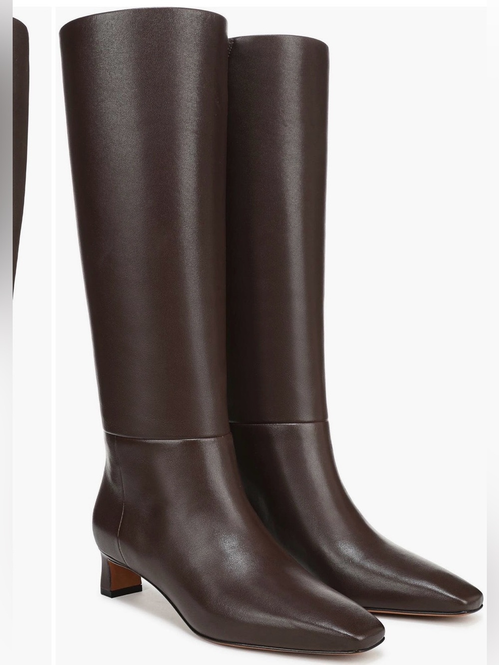New Vince Harlan Knee High Brown Leather Women's Boots Size 6.5